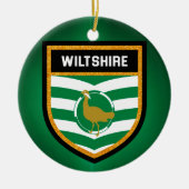 Wiltshire Flag Keramisch Ornament (Voorkant)