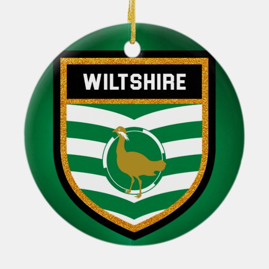 Wiltshire Flag Keramisch Ornament (Achterkant)