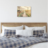 Wiltshire Landscape (door Eric Ravilious) Canvas Afdruk (Insitu (Slaapkamer))