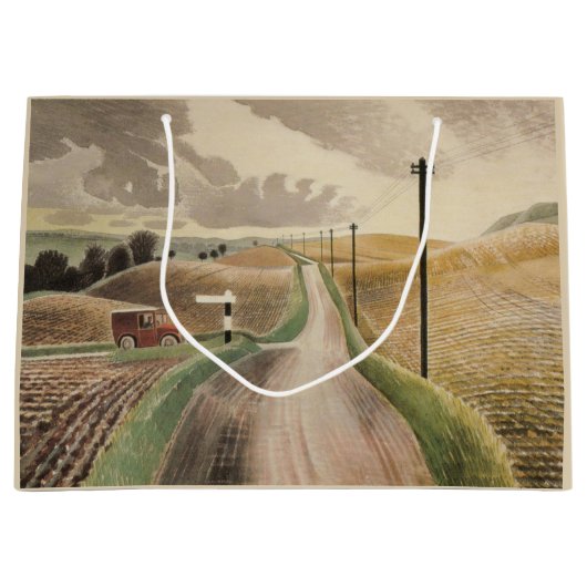 Wiltshire Landscape (door Eric Ravilious) Groot Cadeauzakje (Voorkant)