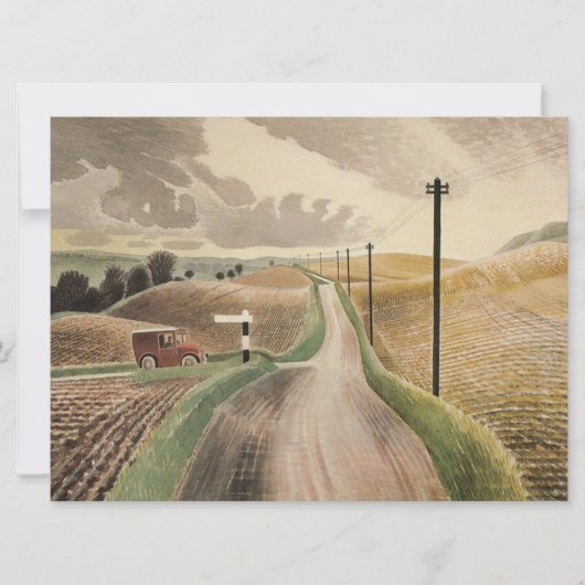 Wiltshire Landscape (door Eric Ravilious) Kaart (Voorkant)
