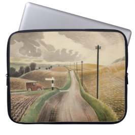 Wiltshire Landscape (door Eric Ravilious) Laptop Sleeve