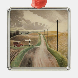 Wiltshire Landscape (door Eric Ravilious) Metalen Ornament