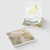 Wiltshire Landscape (door Eric Ravilious) Stenen Onderzetter (Zijkant)