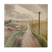 Wiltshire Landscape (door Eric Ravilious) Tegeltje (Voorkant)