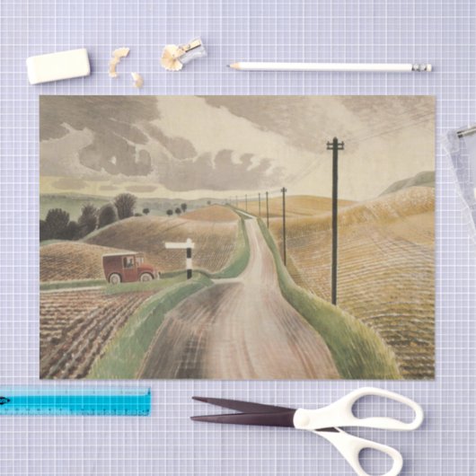 Wiltshire Landscape (door Eric Ravilious) Tissuepapier (Craft)