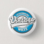 Wiltz Luxembourg retro logo Ronde Button 3,2 Cm (Voorkant)