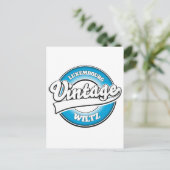 Wiltz Luxemburg retro logo Briefkaart (Staand voorkant)