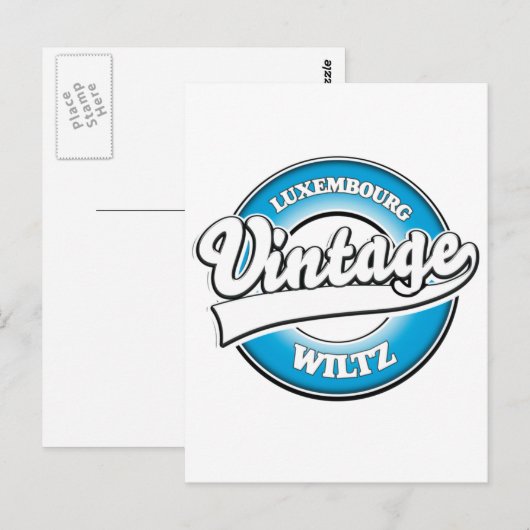 Wiltz Luxemburg retro logo Briefkaart (Voorkant / Achterkant)