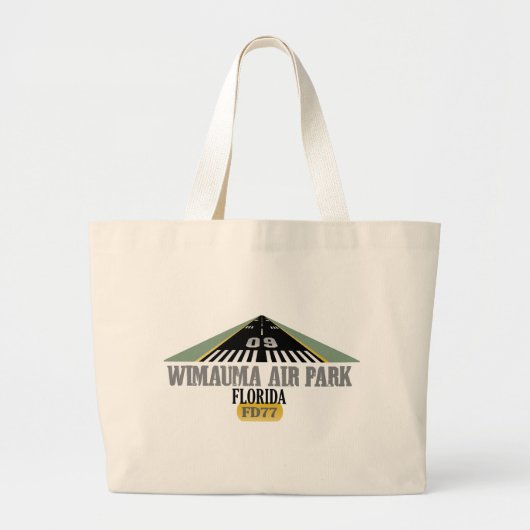 WiMAX Air Park Florida - Vliegveld Runway Grote Tote Bag (Voorkant)