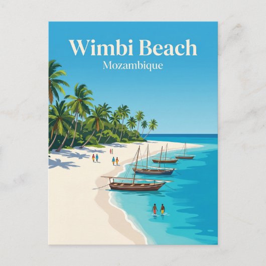 Wimbi Beach Mozambique Briefkaart (Voorkant)