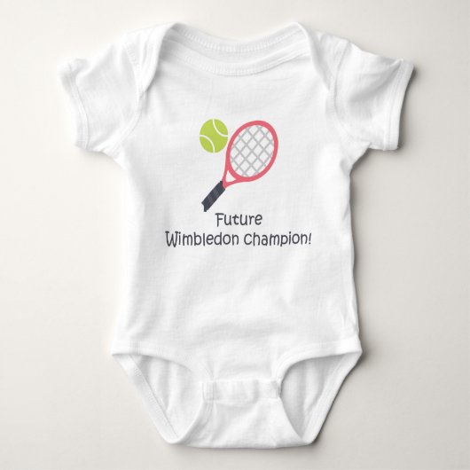 Wimbledon champion leuk baby tennis bodysuit (Voorkant)