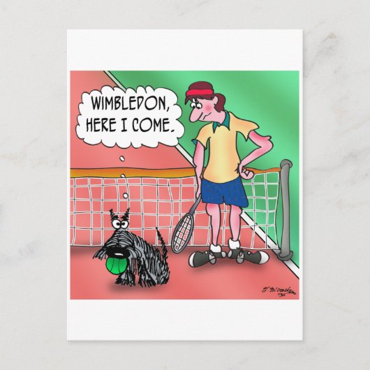 Wimbledon, hier kom ik briefkaart (Voorkant)