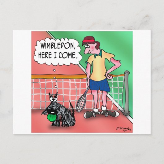 Wimbledon, hier kom ik briefkaart (Voorkant)