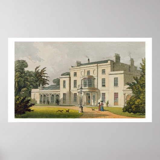 Wimbledon House, van Ackermann's 'Repository of A' Poster (Voorkant)