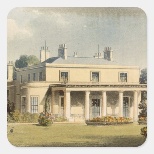 Wimbledon Park van R. Ackermann (1764-1834) Vierkante Sticker (Voorkant)
