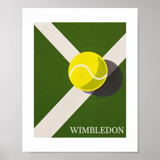 Wimbledon tennisbaan ontwerp poster (Voorkant)