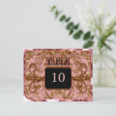 Wimbley Blush Victoriaans Table Number Kaart (Staand voorkant)