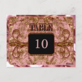 Wimbley Blush Victoriaans Table Number Kaart (Achterkant)