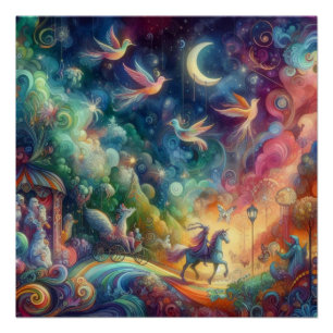 Wimesical World of a Childs Dream Perfect Poster