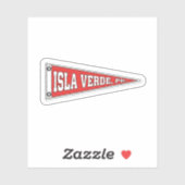 Wimpel van Isla Verde, Puerto Rico Sticker (Vel)