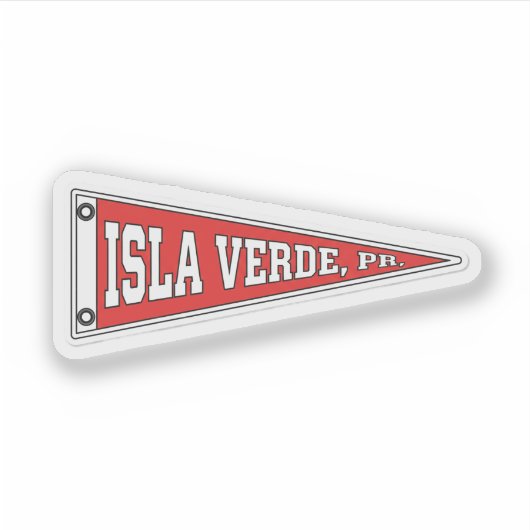 Wimpel van Isla Verde, Puerto Rico Sticker (Voorkant)