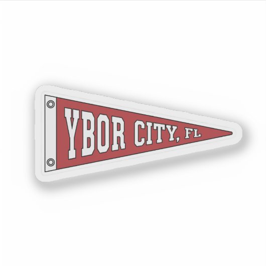 Wimpel van Ybor City - Florida Sticker (Voorkant)