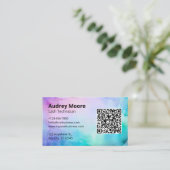 Wimper branding ideeën minimalistisch elegant visitekaartje (Staand voorkant)