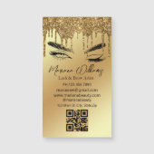 Wimper en voorhoofd QR Code Gouden Zakelijke Magne (Voorkant)