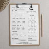 Wimper extensie client record 40 pagina's notitieblok