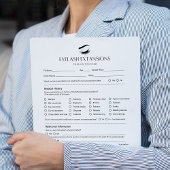 Wimper extensie Consultatieformulieren 40 pagina's Notitieblok