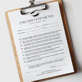 wimper extensie formulieren wimper toestemming for notitieblok