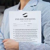 wimper extensie formulieren wimper toestemming for notitieblok