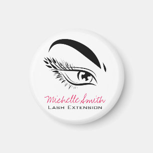 Wimper Extensie Make-up Artiest Zwart en Wit Oog  Magneet