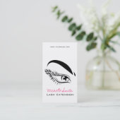 Wimper Extensie Make-up Artiest Zwart en Wit Oog Visitekaartje (Staand voorkant)