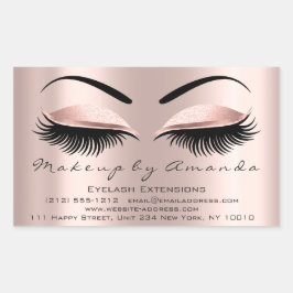 Wimper extensie make-up Beauty Roos Microblading Rechthoekige Sticker