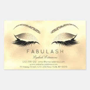 Wimper extensie make-up Beauty Salon Glam Glitter Rechthoekige Sticker