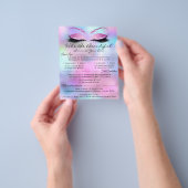 Wimper Extensie Make-up Henn Prijslijst Flyer (Hand)