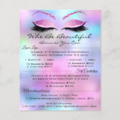Wimper Extensie Make-up Henn Prijslijst Flyer (Voorkant)