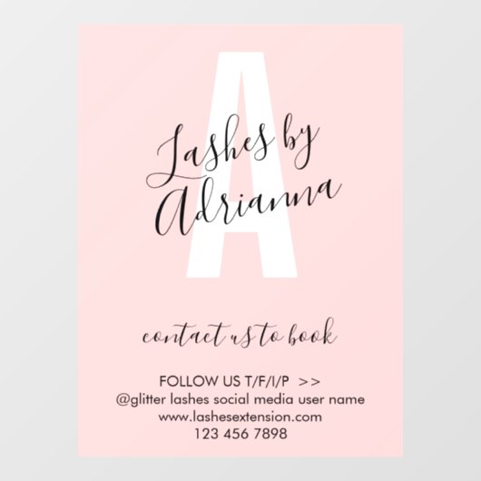 Wimper Extensie Make-up Kunstenaar Stylist Raamsticker (Vel)