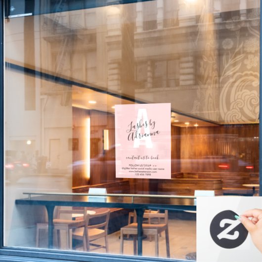 Wimper Extensie Make-up Kunstenaar Stylist Raamsticker (Cafe Raam)