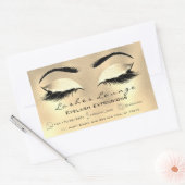 Wimper extensie make-up schoonheidssalon Gold Brow Rechthoekige Sticker (Envelop)