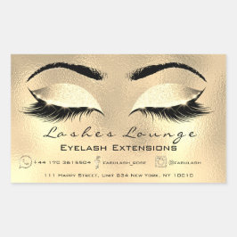 Wimper extensie make-up schoonheidssalon Gold Brow Rechthoekige Sticker