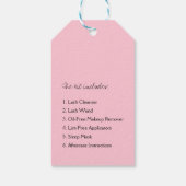 Wimper extensie Wimpers Wenkbrauw Roze Wimper Verz Cadeaulabel (Achterkant)