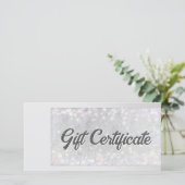 Wimper Extensies Gift Certificaat Glitter Sneeuw Bedankkaart (Staand voorkant)