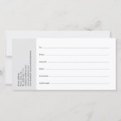 Wimper Extensies Gift Certificaat Glitter Sneeuw Bedankkaart (Achterkant)