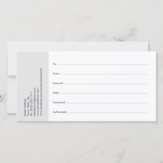 Wimper Extensies Gift Certificaat Glitter Sneeuw Bedankkaart (Achterkant)