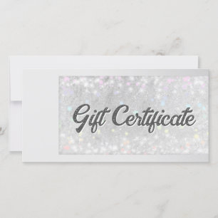 Wimper Extensies Gift Certificaat Glitter Sneeuw Bedankkaart