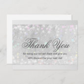 Wimper extensies Glitter Snow Star Briefkaart (Voorkant / Achterkant)