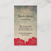 Wimper Extensions Beauty Floral Skull  Visitekaartje (Achterkant)